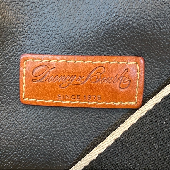 Dooney & Bourke Black and Tan Structured Tote Satchel with Crossbody Strap - Picture 9 of 14